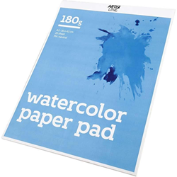 Creativ Company Aquarellblock weiß A3 Aquarellpapier 20 Blatt 180 g