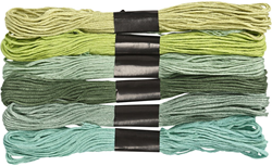 Creativ Company CC Borduurgaren 1 mm Groen 6 stuks