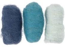 Creativ Company CC Creotime Gekaarde Wol Set 3x10gr Blauw