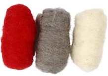 Creativ Company CC Creotime Gekaarde Wol Set 3x10gr Rustiek
