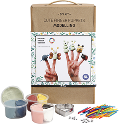Creativ Company Silk Clay Coffret Créatif Marionnettes à Doigts Mignonnes DIY