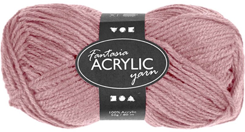 Acrylgaren, Lichtrood, 50gr, 80m