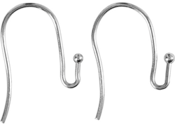 Creativ Company CC Franse oorbelhaken, l: 22 mm, dikte 1 mm, 6 stuks, verzilverd