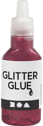 Glitterlijm Donkerroze, 25ml