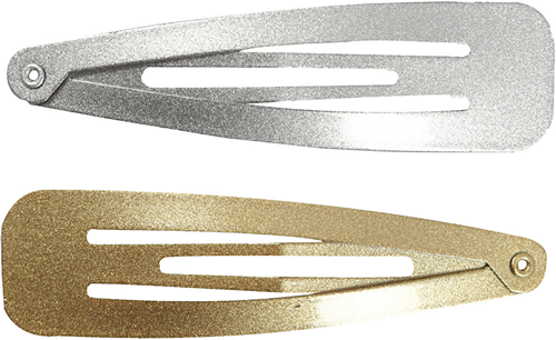 Creativ Company Haarspange Gold und Silber 17x66 mm 4 Stück Metall