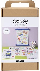 Creativ Company kit loisir créatif peinture par numéros papillon et robot marqueurs