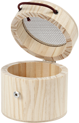 Creativ Company Holz-Insektenkäfig - runde Insektenbox 8x7,5 cm
