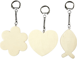 Creativ Company porte-clés en bois jouet set 12 pièces