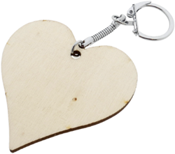 Creativ Company porte-clés en bois cœur 6 cm 12 pièces kit DIY