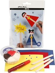 Creativ Company Bastelset Superhelden Eisstiele - Kreativset für Kinder