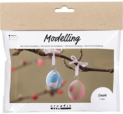 Creativ Company Bastelset Modellieren - marmorierte Eier Silk Clay