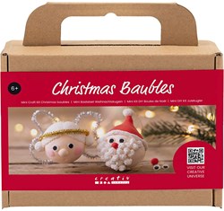Creativ Company Mini Bastelset Weihnachtskugeln Weihnachtsmann und Engel Set