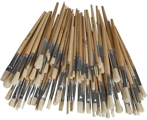 Creativ Company Pinsel Nature Line Set - 80 Stück Malen Basteln