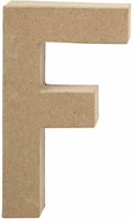 Creativ Company Pappmaché Buchstabe F Basteldeko 20,5cm braun