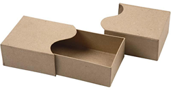 Creativ Company Papiermaché Wellenbox Bastelbox Multicolor 21,5x10x5