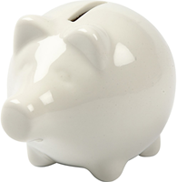 Creativ Company tirelire cochon en porcelaine 8x9 cm décoration cadeau