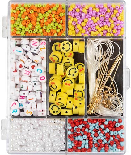 Creativ Company Schmuck Bastelset Perlen Regenbogenmix multicolor