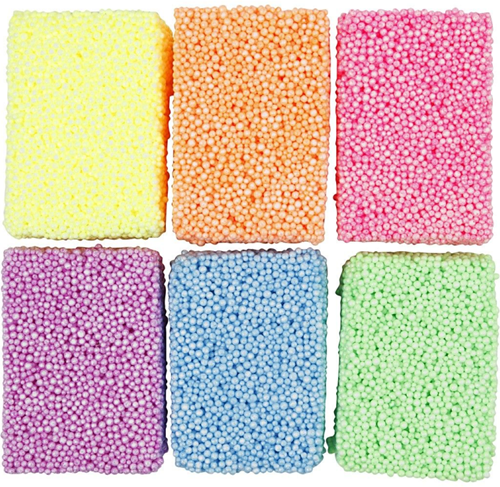 Creativ Company Knete Set Neonfarben 6x10 gr Soft Foam Modelliermasse