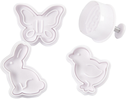 Creativ Company CC Ausstechformen mit Stempel 5 cm Ostern 4 Stück