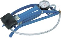 Megaform Fußpumpe mit Manometer für Bälle und Fahrräder - kompakt