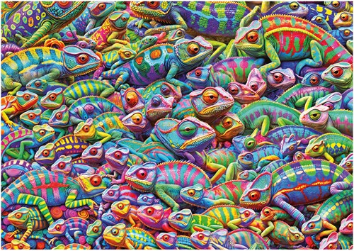 Educa Puzzle Chameleon Chaos 1000 Teile Erwachsene Karton