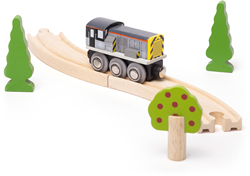 BigJigs Holzspielzeug Zug Class 8 Diesel Rangierlokomotive Kinder
