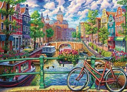 Cobble Hill Puzzle 1000 Teile - Amsterdam Grachten Motiv Puzzle