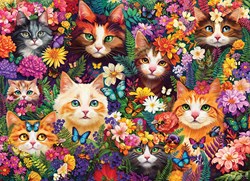 Cobble Hill Puzzle Blooming Whiskers - 1000 Teile Katzenpuzzle