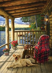 Cobble Hill Puzzle Cabin Porch - 1000 Teile Natur Landschaft Puzzle
