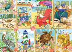 Cobble Hill Puzzle Strand 500 Teile - bunte Erwachsenenpuzzle