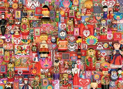 Cobble Hill Puzzle Dollies 1000 Teile - bunte Puzzlespaß