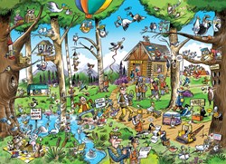 Cobble Hill Puzzle DoodleTown Birdwatcher's Paradise 1000 Teile