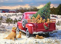 Cobble Hill Puzzle 1000 Teile Family Outing Hunde Weihnachtsmotiv