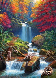 Cobble Hill puzzle cascade d'automne 1000 pièces - Mystic Falls Autumn