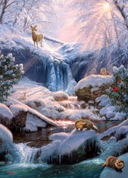 Cobble Hill Puzzle - Mystic Falls im Winter - 1000 Teile Puzzle Spaß