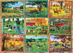 Cobble Hill puzzle cartes postales de la ferme - puzzle 1000 pièces jeu