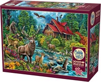Cobble Hill puzzle 2000 pièces - Puzzle Red-roofed Cabin-2