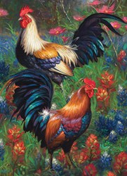 Cobble Hill puzzle - 1000 pièces - Puzzle Coqs pour adultes