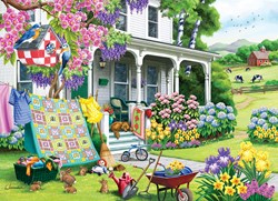 Cobble Hill Puzzle Blumen und Tiere - 500 Teile Puzzle