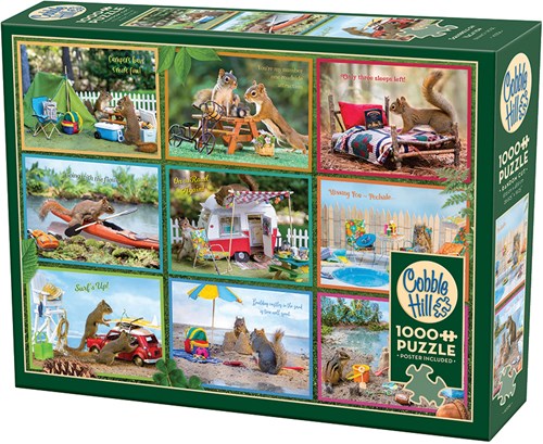 Cobble Hill Puzzle Eichhörnchen auf Urlaub 1000 Teile Tiere-2