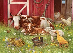 Cobble Hill puzzle animaux pièces XXL Barnyard Babies 350 pièces