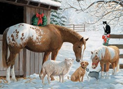 Cobble Hill Puzzle - XXL Teile Familie Winter Bauernhof 350 Teile