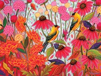Cobble Hill Puzzle - XXL Teile - Springtime Goldfinches - 275 Teile Naturspaß