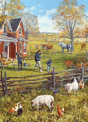 Cobble Hill puzzle - XXL Pièces Young Family Farm 500 pièces adultes