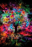 Magnolia puzzle Colorful Tree - 1000 pièces jouet puzzle