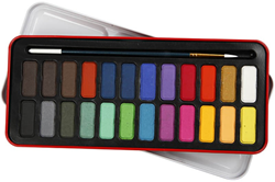Colortime Colortime Aquarell-Farbtabletten-Set mit 24 Farben