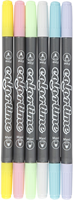 Creativ Company doppelseitige Filzstifte Pastellfarben 6 Stück Marker