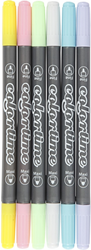 Creativ Company doppelseitige Filzstifte Pastellfarben 6 Stück Marker