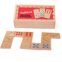 BigJigs Holz Domino Spiel klassisch - pädagogisches Spielzeug