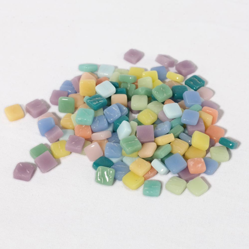 Colourful Mosaics Mosaiksteine bunte Quadrate Mix Pastell 100 Gramm